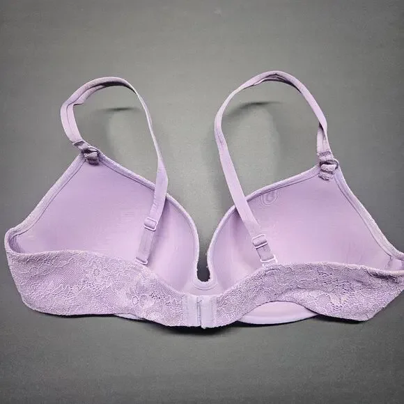 Victoria Secret Angels Secret Embrace Womens Bra Purple Lace 38C Padded - Picture 3 of 7